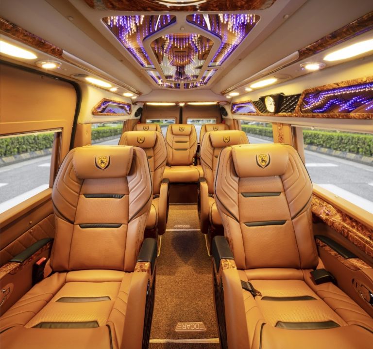 Private Mini Bus Interior from Ward 1 to Vung Tau Beach